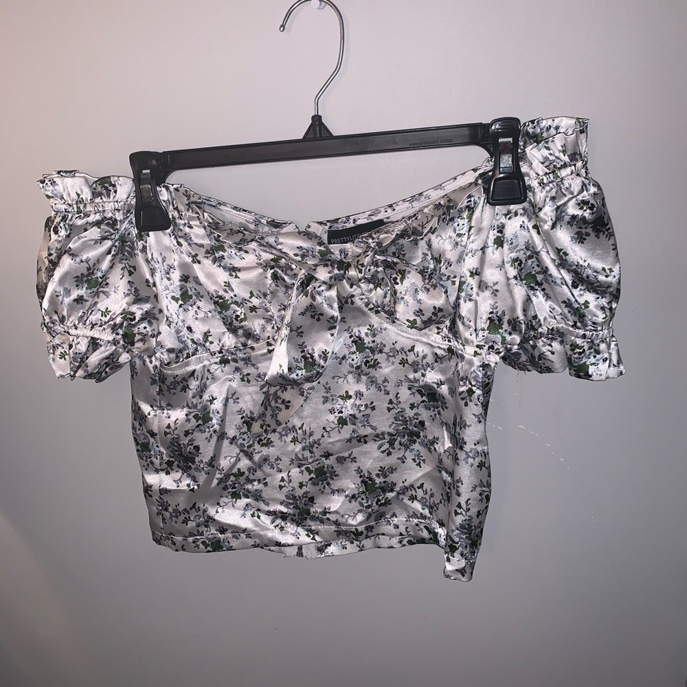PRETTY LITTLE THING satin top and shorts set